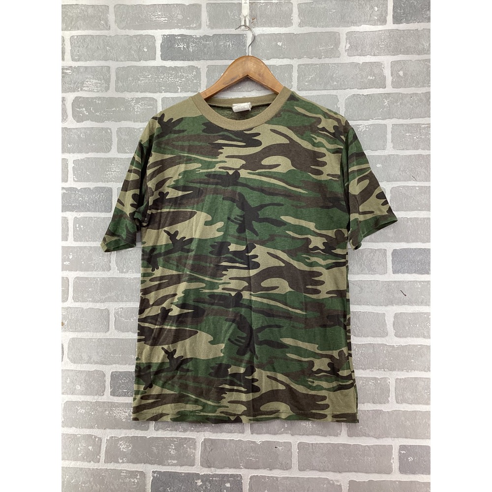 Horizon Camo T-Shirt Mens Large Woodland Green Camouflage Short Sleeve Tee